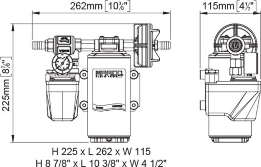 Marco DP12 Kit Deckwaschpumpe 5 bar (12 Volt) 3