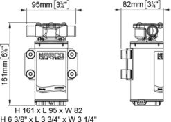 Marco UP1-J Pumpe mit Nitrilgummizahnrad 28 l/min (24 Volt) 7