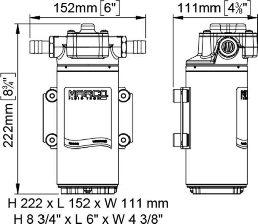 PWM Ready - Marco UP12-LO Pumpe mit Bronzezahnrädern für Leichtöle (12 Volt) 1