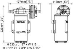 Marco UP12 Pumpe mit Bronzezahnrädern 36 l/min (12 Volt) 7