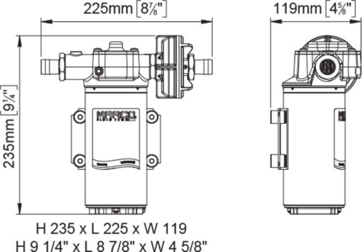 Marco UP14 Pumpe mit Bronzezahnrädern 46 l/min (24 Volt) 4