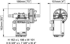 PWM Ready - Marco UP3-PV Pumpe PEEK Zahnräder 15 l/min mit Rückschlagventil (12 Volt) 6