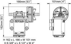 PWM Ready - Marco UP3-P Pumpe mit PEEK Zahnrädern 15 l/min (24 Volt) 6