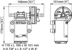 Marco UP8-P Pumpe für Dauerbelastung mit PEEK Zahnrädern 10 l/min (12 Volt) 7