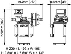 Marco UP9/E-BR 12/24V Elektronische Pumpe mit Bronzezahnräder 12 l/min 8