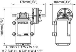 Marco UP9-P Pumpe mit PEEK Zahnrädern 12 l/min (24 Volt) 6