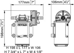 Marco UP9-XC Pumpe für Dauerbelastung 12 l/min - AISI 316 L (12 Volt) 6