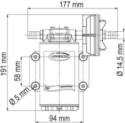 Marco UP9-XC Pumpe für Dauerbelastung 12 l/min - AISI 316 L (24 Volt) 9