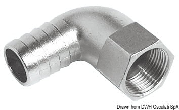 Schlauchanschluss Innen aus VA-Stahl 1“1/4 x 40 mm - Packung á 1 St. 3