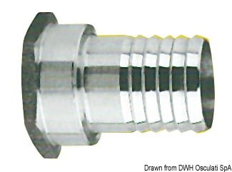 Schlauchanschluss Innen aus VA-Stahl 1“1/4 x 35 mm - Packung á 1 St. 3