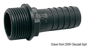 PP Schlauchanschluss Außengewinde 3/8“ x 12 mm - Packung á 20 st. 3