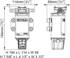 Marco UP8-RE Reversible elektronische Pumpe 10 l/min mit Durchflussregelung 8